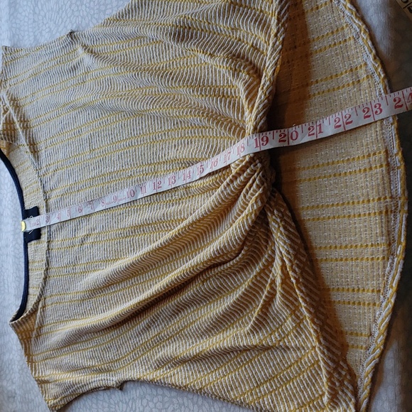 Anthropologie W5 Yellow & White Twist Front Striped Top Size S - Picture 8 of 10